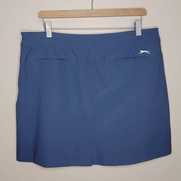 Slazenger | Blue-gray Golf Skort with Pale Yellow Trim Size 12 - Picture 2 of 6